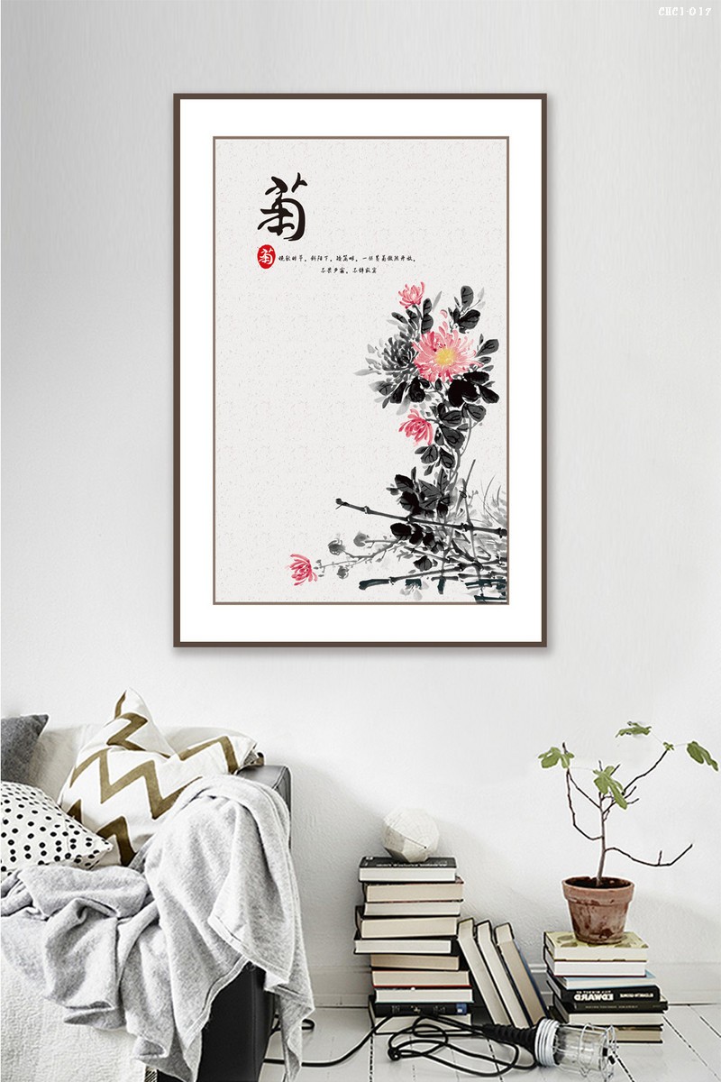 Tranh hoa cúc CHC1-017